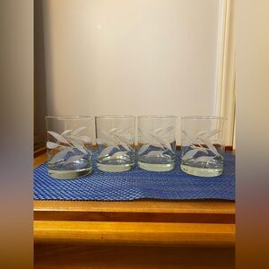 Vintage Bamboo Garden Reed & Barton low ball glasses, like new